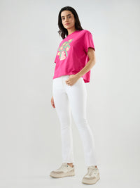 Women Elissa Jeans Boot Cut Fit White High Rise