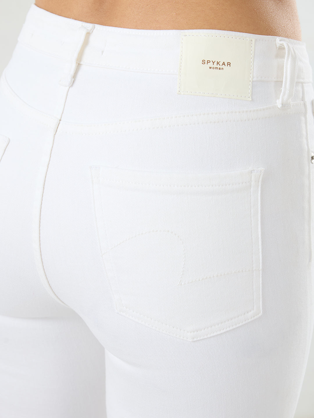 Women Elissa Jeans Boot Cut Fit White High Rise