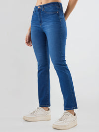 Women Elissa Jeans Boot Cut Fit Vintage Blue High Rise