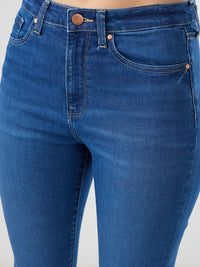 Women Elissa Jeans Boot Cut Fit Vintage Blue High Rise