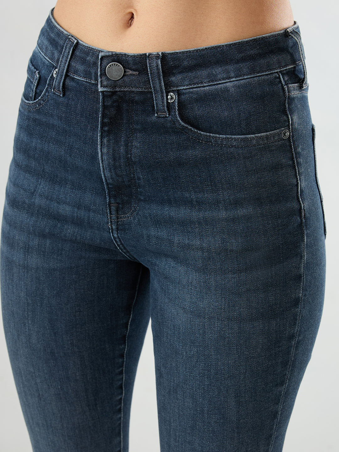 Women Elissa Jeans Boot Cut Fit Grey High Rise