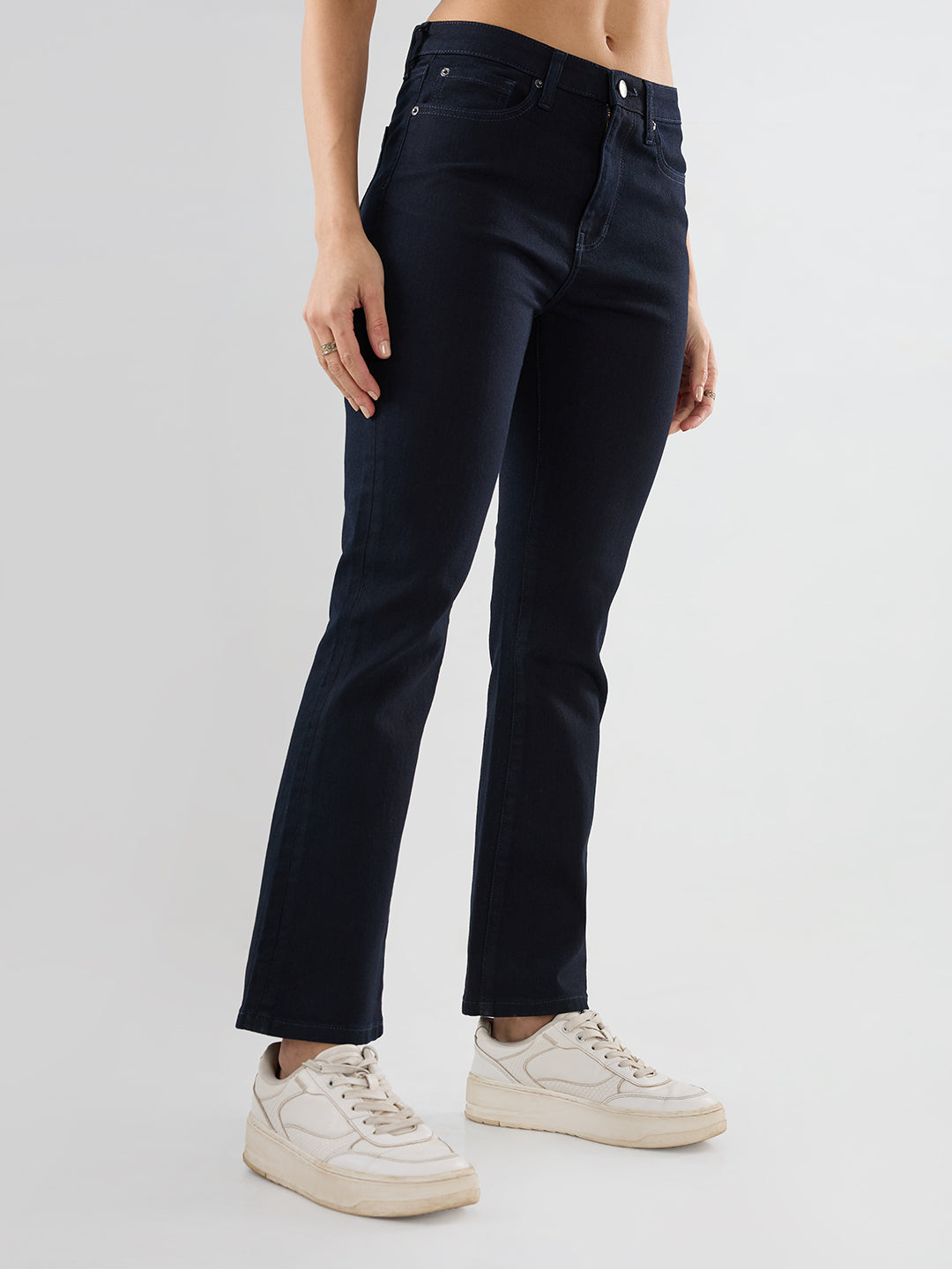 Women Elissa Jeans Boot Cut Fit Blue High Rise