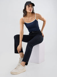 Women Elissa Jeans Boot Cut Fit Blue High Rise