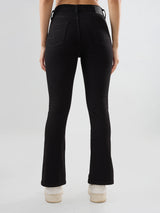 Women Elissa Jeans Boot Cut Fit Jet Black High Rise
