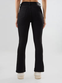 Women Elissa Jeans Boot Cut Fit Jet Black High Rise