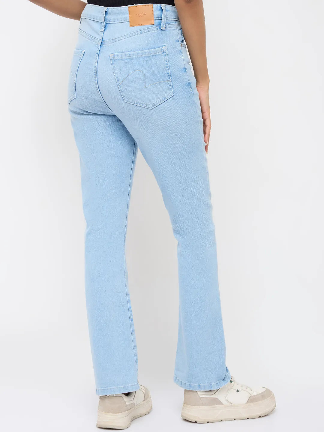 Women Elissa Jeans Boot Cut Fit Ice Blue High Rise