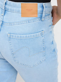 Women Elissa Jeans Boot Cut Fit Ice Blue High Rise
