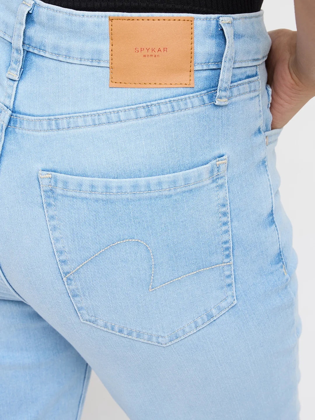 Women Elissa Jeans Boot Cut Fit Ice Blue High Rise