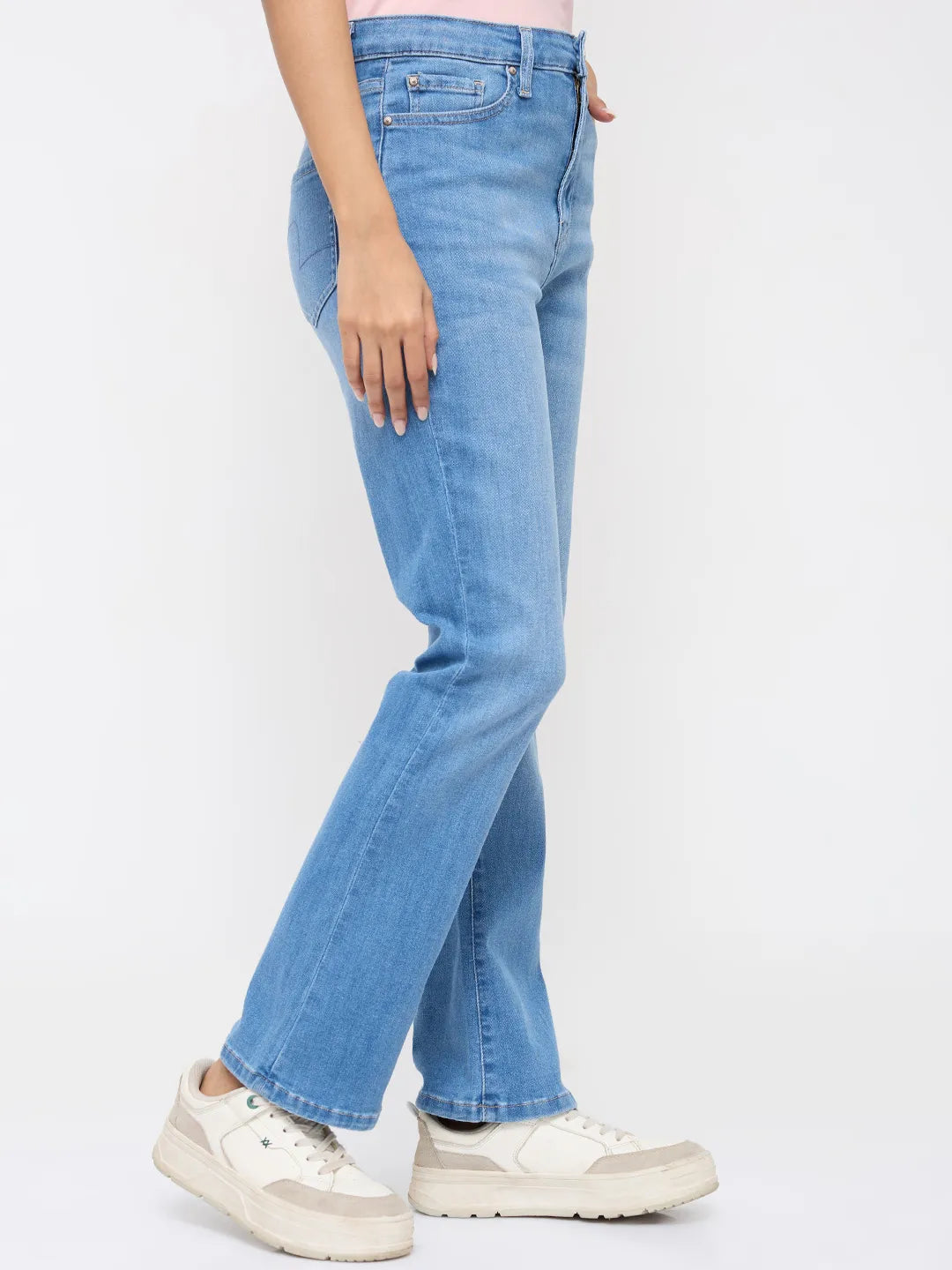 Women Elissa Jeans Boot Cut Fit Light Blue High Rise