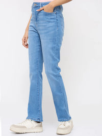 Women Elissa Jeans Boot Cut Fit Light Blue High Rise