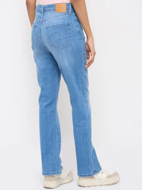 Women Elissa Jeans Boot Cut Fit Light Blue High Rise