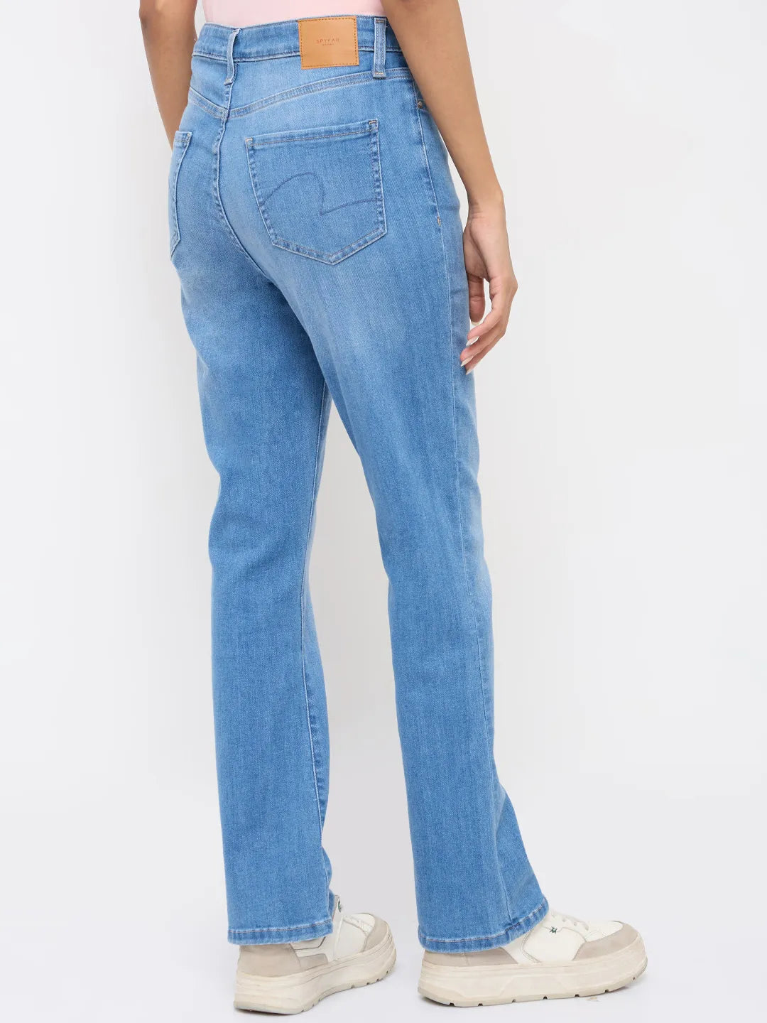 Women Elissa Jeans Boot Cut Fit Light Blue High Rise