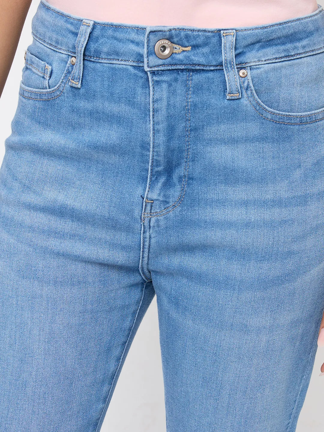 Women Elissa Jeans Boot Cut Fit Light Blue High Rise