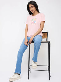 Women Elissa Jeans Boot Cut Fit Light Blue High Rise
