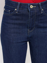 Women Elissa Jeans Boot Cut Fit Dark Blue High Rise