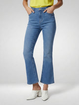 Women Elissa Jeans Boot Cut Fit Light Blue High Rise