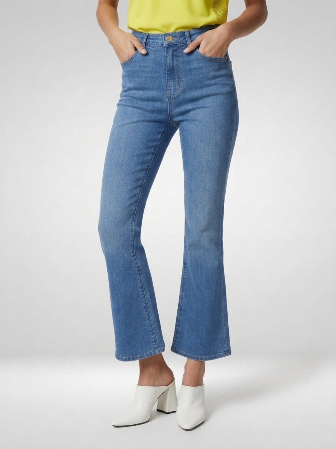 Women Elissa Jeans Boot Cut Fit Light Blue High Rise