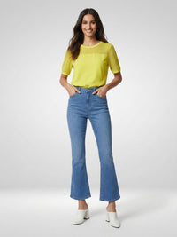 Women Elissa Jeans Boot Cut Fit Light Blue High Rise