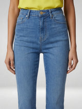 Women Elissa Jeans Boot Cut Fit Light Blue High Rise