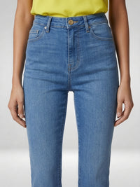 Women Elissa Jeans Boot Cut Fit Light Blue High Rise