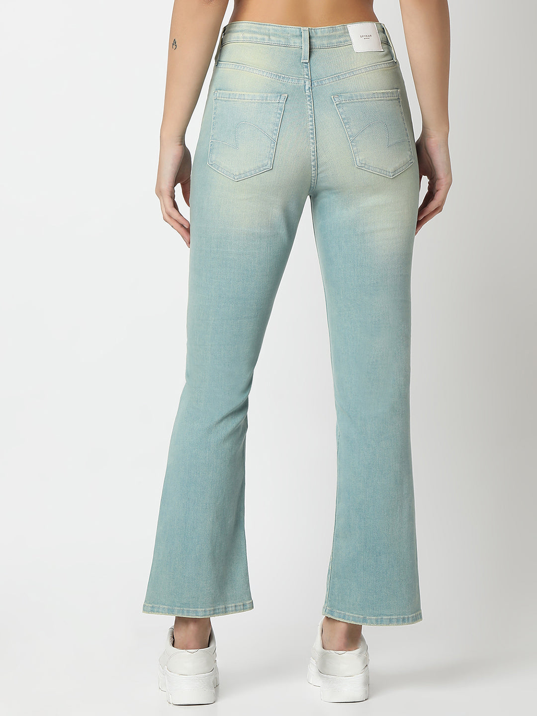 Women Elissa Jeans Boot Cut Fit Blue High Rise