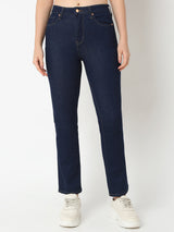 Women Elissa Jeans Boot Cut Fit Blue High Rise