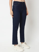 Women Elissa Jeans Boot Cut Fit Blue High Rise