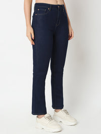Women Elissa Jeans Boot Cut Fit Blue High Rise
