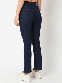 Women Elissa Jeans Boot Cut Fit Blue High Rise