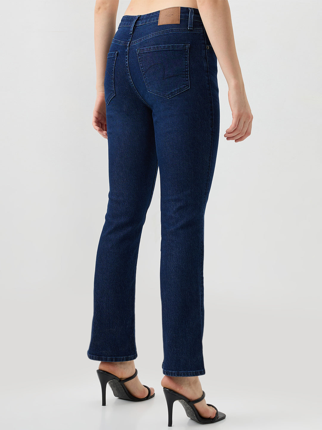 Women Elissa Jeans Boot Cut Fit Dark Blue High Rise