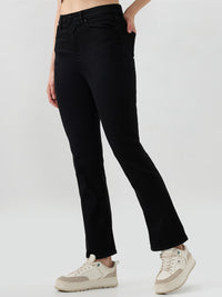 Women Elissa Jeans Boot Cut Fit Black High Rise