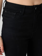 Women Elissa Jeans Boot Cut Fit Black High Rise