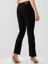 Women Jeans Cut Fit Black High Rise