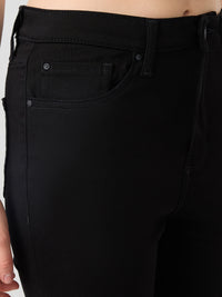 Women Jeans Cut Fit Black High Rise