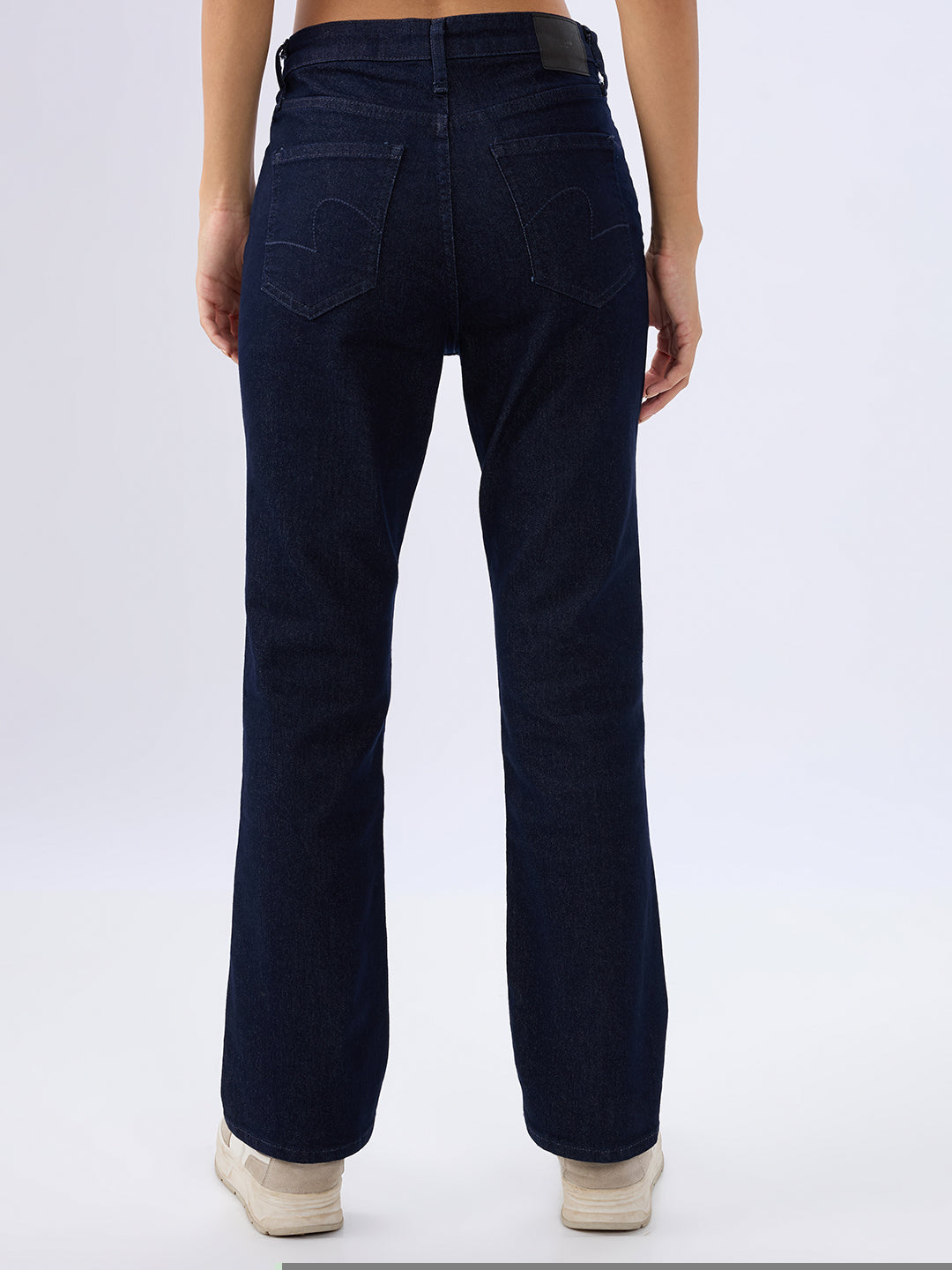 Spykar Raw Blue Boot Cut Fit High Rise Jeans For Women