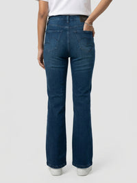 Women Elissa Jeans Boot Cut Fit Dark Blue High Rise