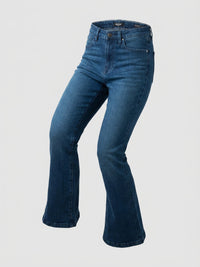 Women Elissa Jeans Boot Cut Fit Dark Blue High Rise