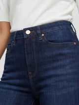 Women Elissa Jeans Boot Cut Fit Dark Blue High Rise
