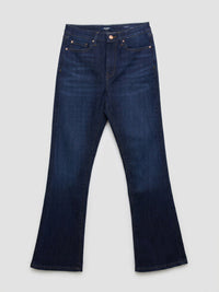 Women Elissa Jeans Boot Cut Fit Dark Blue High Rise