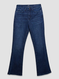 Women Elissa Jeans Boot Cut Fit Dark Blue High Rise