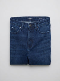 Women Elissa Jeans Boot Cut Fit Dark Blue High Rise