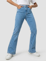 Women Elissa Jeans Boot Cut Fit Light Blue High Rise