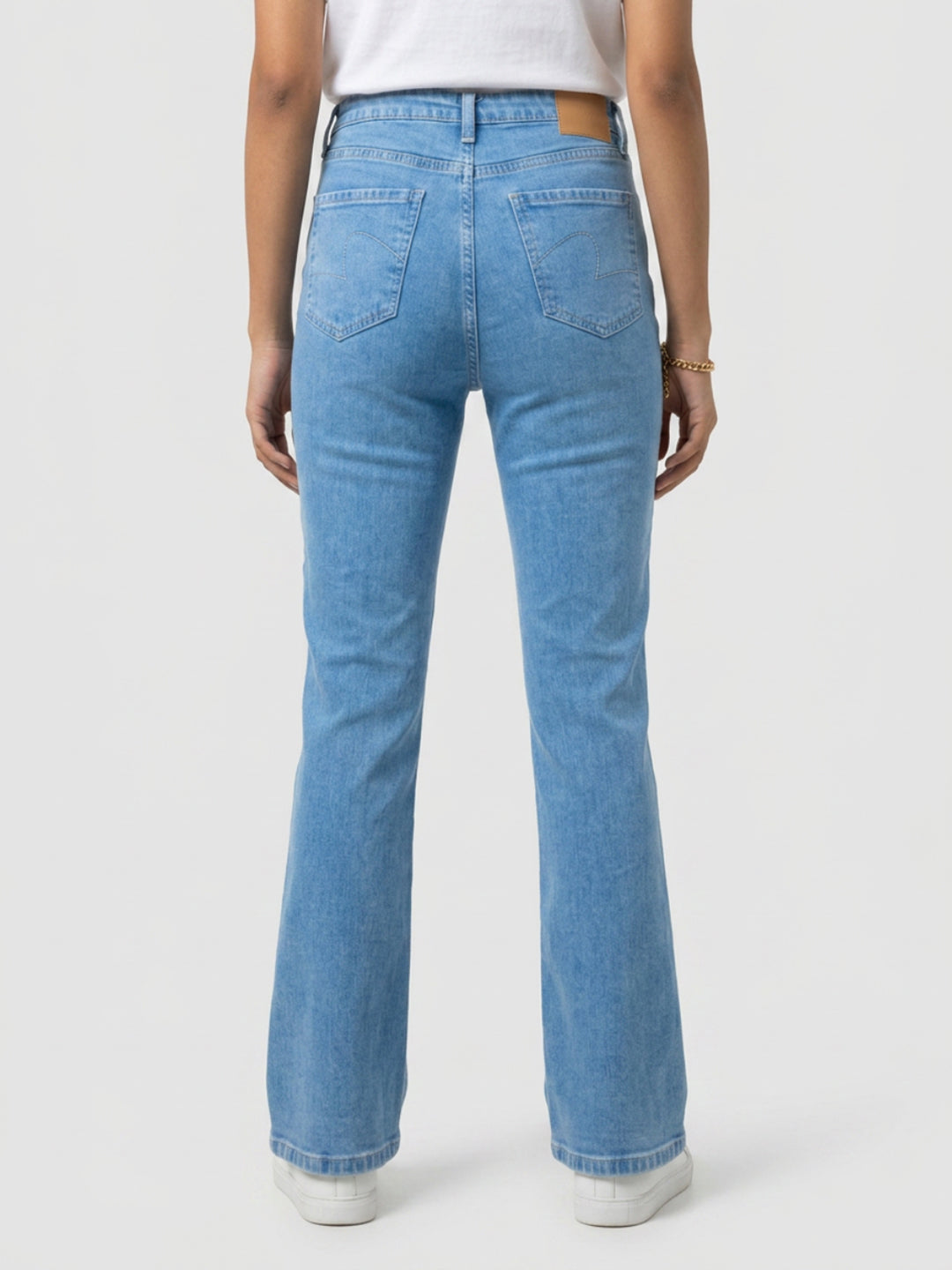 Women Elissa Jeans Boot Cut Fit Light Blue High Rise
