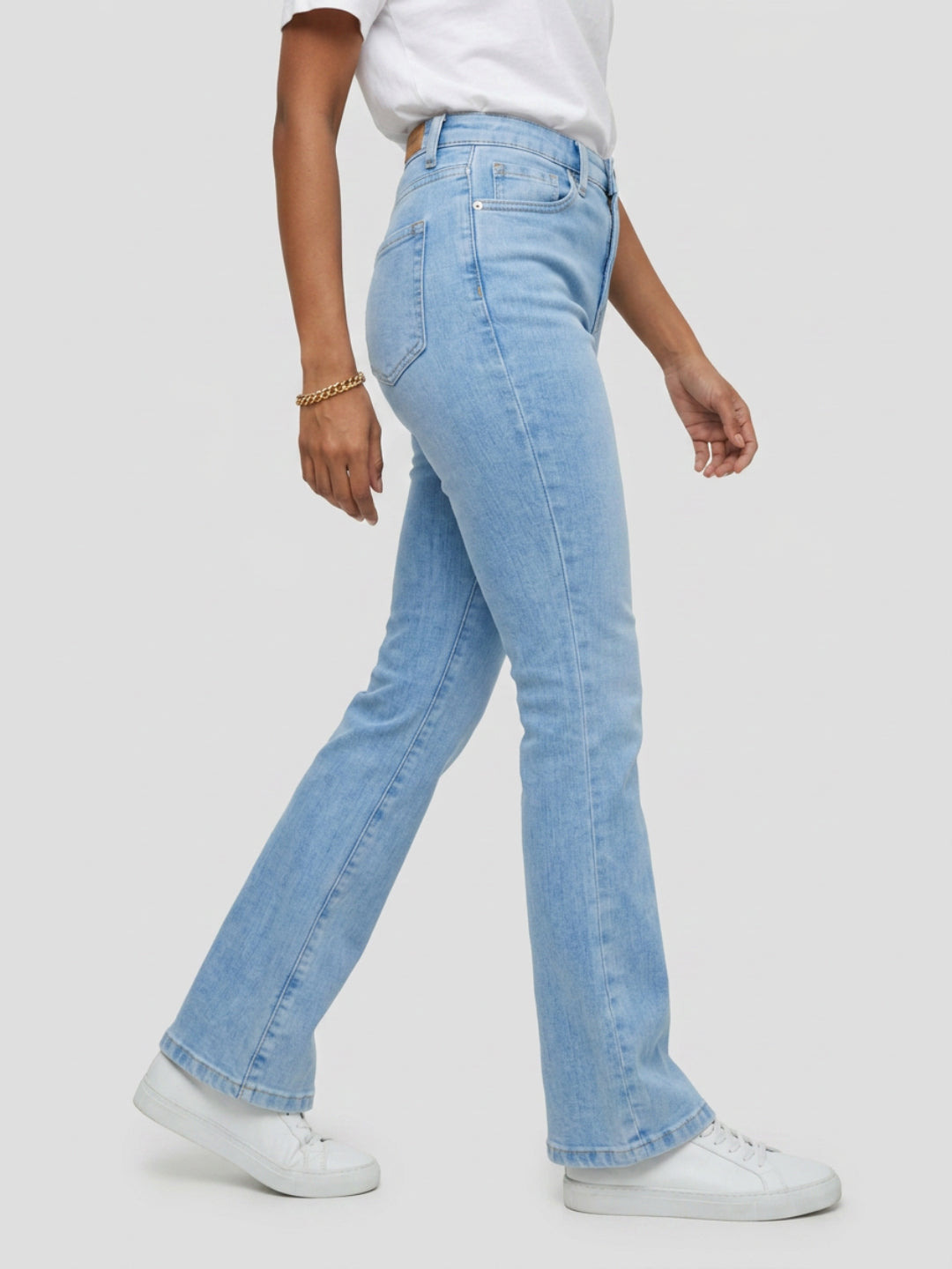 Women Elissa Jeans Boot Cut Fit Light Blue High Rise