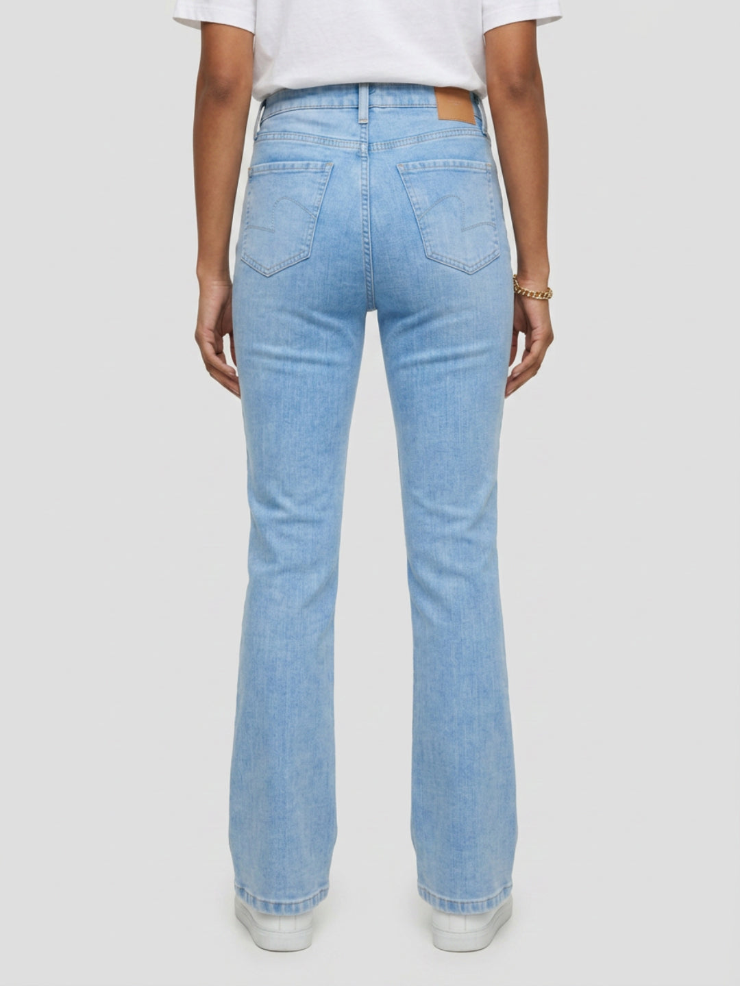 Women Elissa Jeans Boot Cut Fit Light Blue High Rise