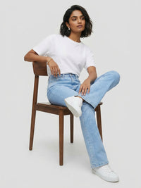 Women Elissa Jeans Boot Cut Fit Light Blue High Rise