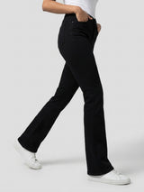Women Elissa Jeans Boot Cut Fit Jet Black High Rise