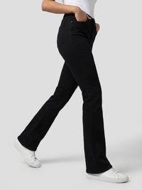 Women Elissa Jeans Boot Cut Fit Jet Black High Rise