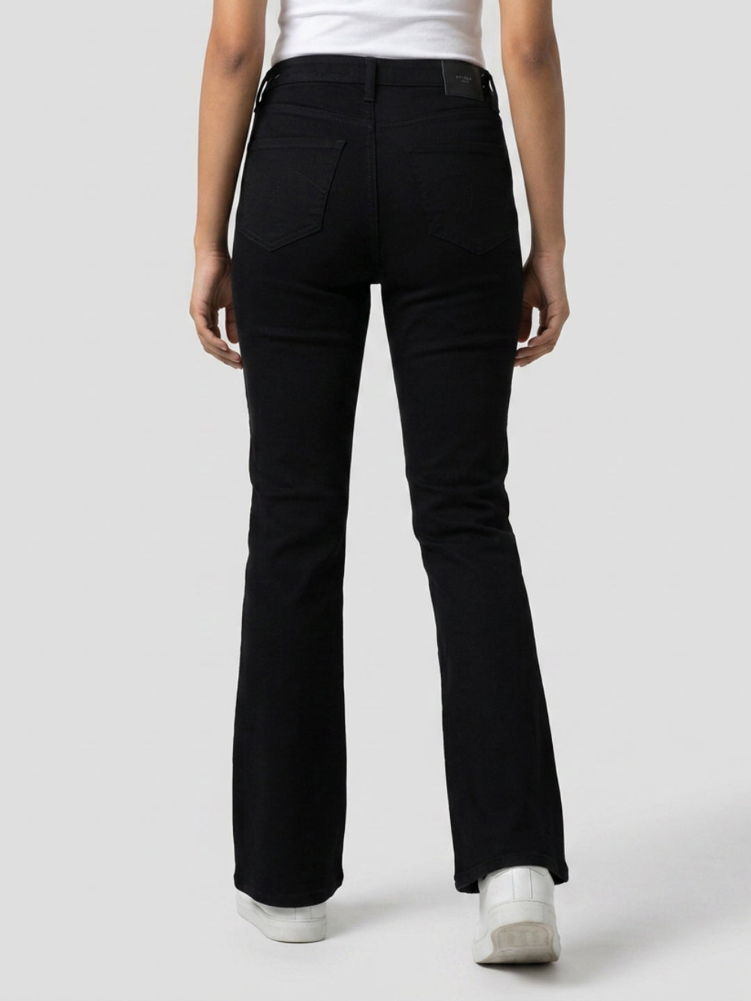 Women Elissa Jeans Boot Cut Fit Jet Black High Rise