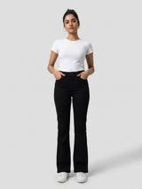 Women Elissa Jeans Boot Cut Fit Jet Black High Rise